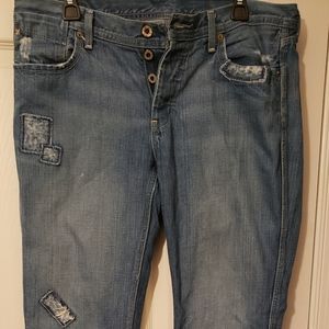 No 67 Distressed Patchwork Jeans